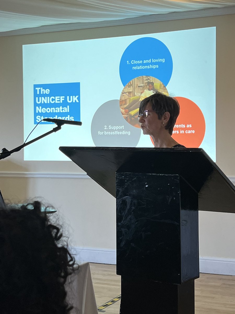 sheena_byrom's tweet photo. DAY 3 of the #MAINN2023 conference opening with the wonderful Ann Woods from @babyfriendly speaking about using the BFI to create systemic change on a national level. The UNICEF UK neonatal programme. A joy for me to hear thinking about our early work at @ELHT_NHS https://t.co/QV62VPh32e