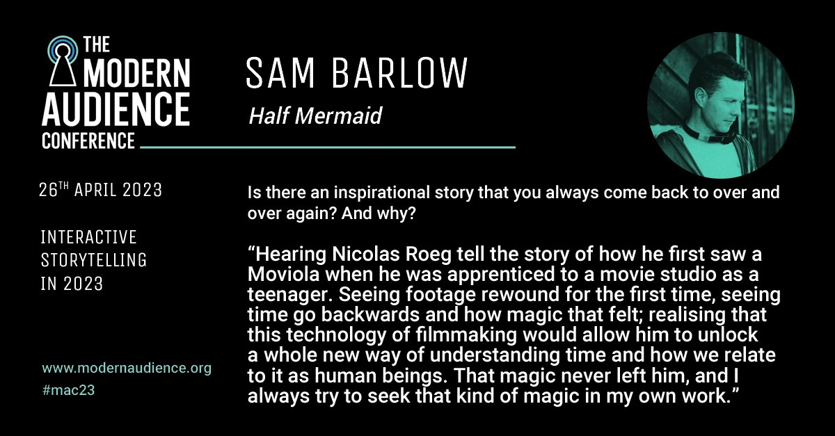 bellyfeel's tweet photo. A story that you always come back to..? @mrsambarlow from @HalfMermaid - speaking at 1550 on 26th April at #mac23– #modernaudiences #interactivestorytelling More info and tickets: https://t.co/0W7COXxsBC ... @bellyfeel + @leedsbeckett + @LBUArtsResearch https://t.co/BZvUqa7gGK