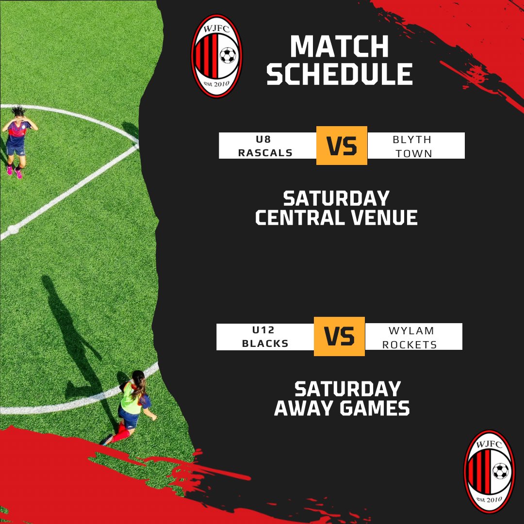 The last of our central venue games tomorrow being played by our U8s and the last away game for our U12s. Good luck girls! ⚫️🔴⚽️
#wmjfc #wmfc #grassrootsfootball #matchday #thesegirlscan