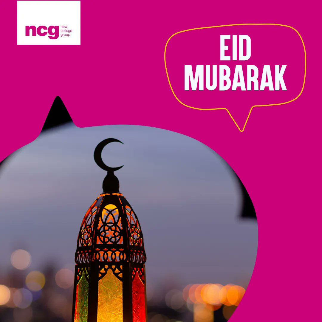 NewCollegeGroup's tweet photo. Wishing you a blessed Eid Al-Fitr from everyone at NCG. ☪️

May this day bring you joy, health and happiness! ✨

#eid #eidmubarak #eidalfitr #newcollegegroup #ncg #learnenglish #studyuk #languageschool https://t.co/PYf0W4Vxi1