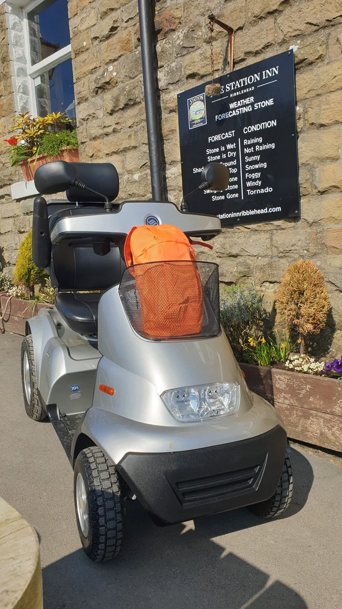 We are so excited! We have been able to purchase a <a href="/TGAmobility/">TGA Mobility</a> all-terrain scooter to be hosted by Station Inn at Ribblehead. We need help though to purchase a storage shed for it. Any ideas? #help  #supportAccessTheDales