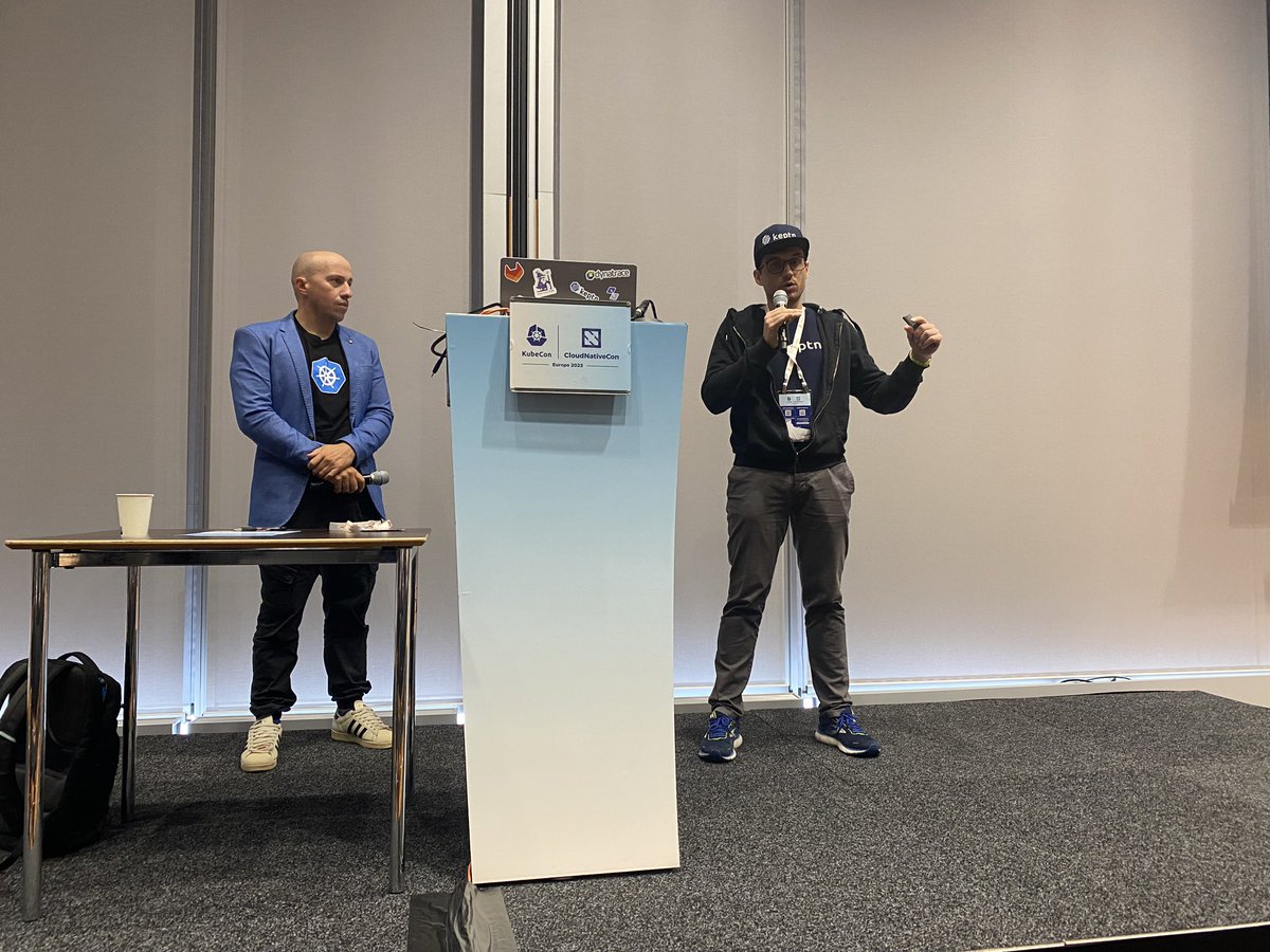 Excited to see @thisthatDC and @bradmccoydev at their Maintainer Track Talk for @keptnProject at #KubeCon2023! 

#CloudNative #applicationdelivery