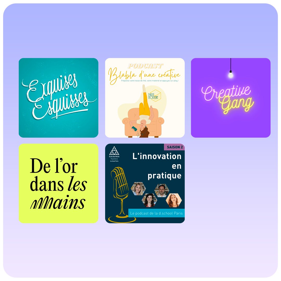 Un podcast à nous recommander sur la thématique de l’innovation et de la créativité ? Partagez-le en commentaires 💬

<a href="/moon_palace/">Alex S.</a> <a href="/Delordslesmains/">De l’or dans les mains</a> <a href="/dschoolparis/">d.school Paris</a>