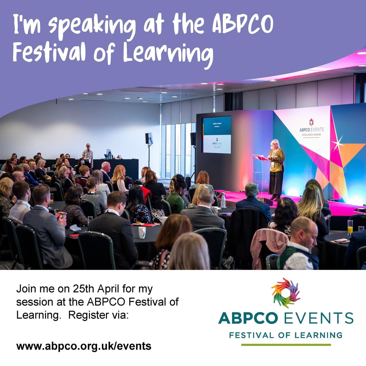EventsSeren's tweet photo. Our MD, Nicola Williams will be speaking at the @ABPCO Festival of Learning next week, to share knowledge and experience of our award winning conferences 🙌 ❤️

#experience #share #awardwinning #conferences #pco #TogetherWeCan  #conferencemanagement

#BestEventByAnAgencyPCO https://t.co/wlJtHzyYSU