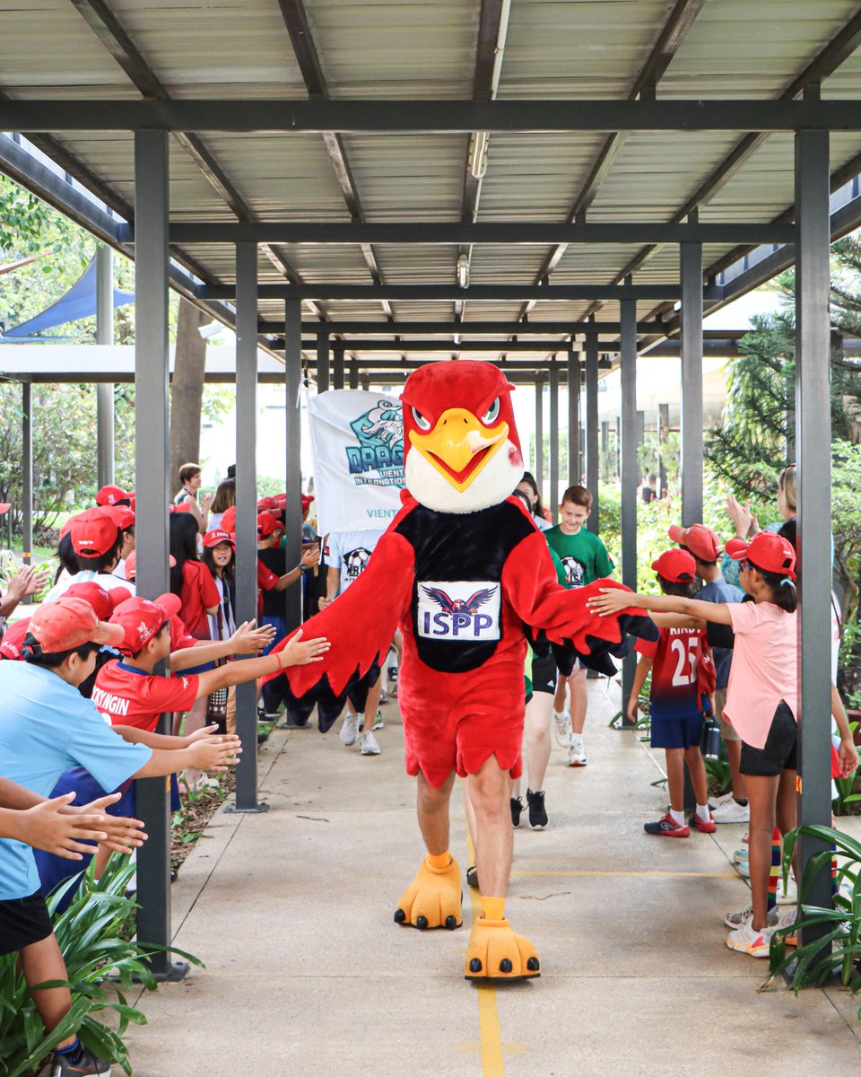 ISPPCambodia's tweet photo. Big up for all #MRISA football teams coming to #isppcambodia this week from – HIS, ISE, SSIS, UNIS and VIS, all the players, coaches, students, parents, friends and other supporters but most of all – Samaki the Falcon, our lucky charm. Good luck to all the teams in their finals! https://t.co/FvlezFipcO