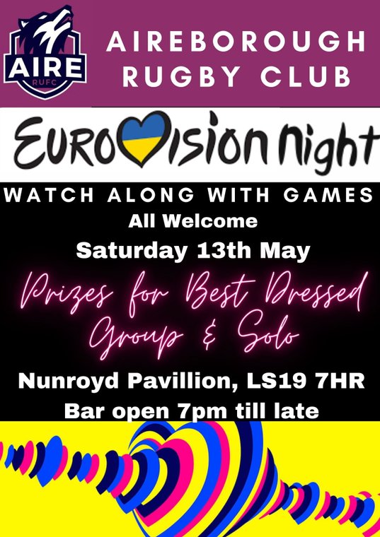 Eurovision Night #Pitchero
aireboroughrugby.com/news/eurovisio…