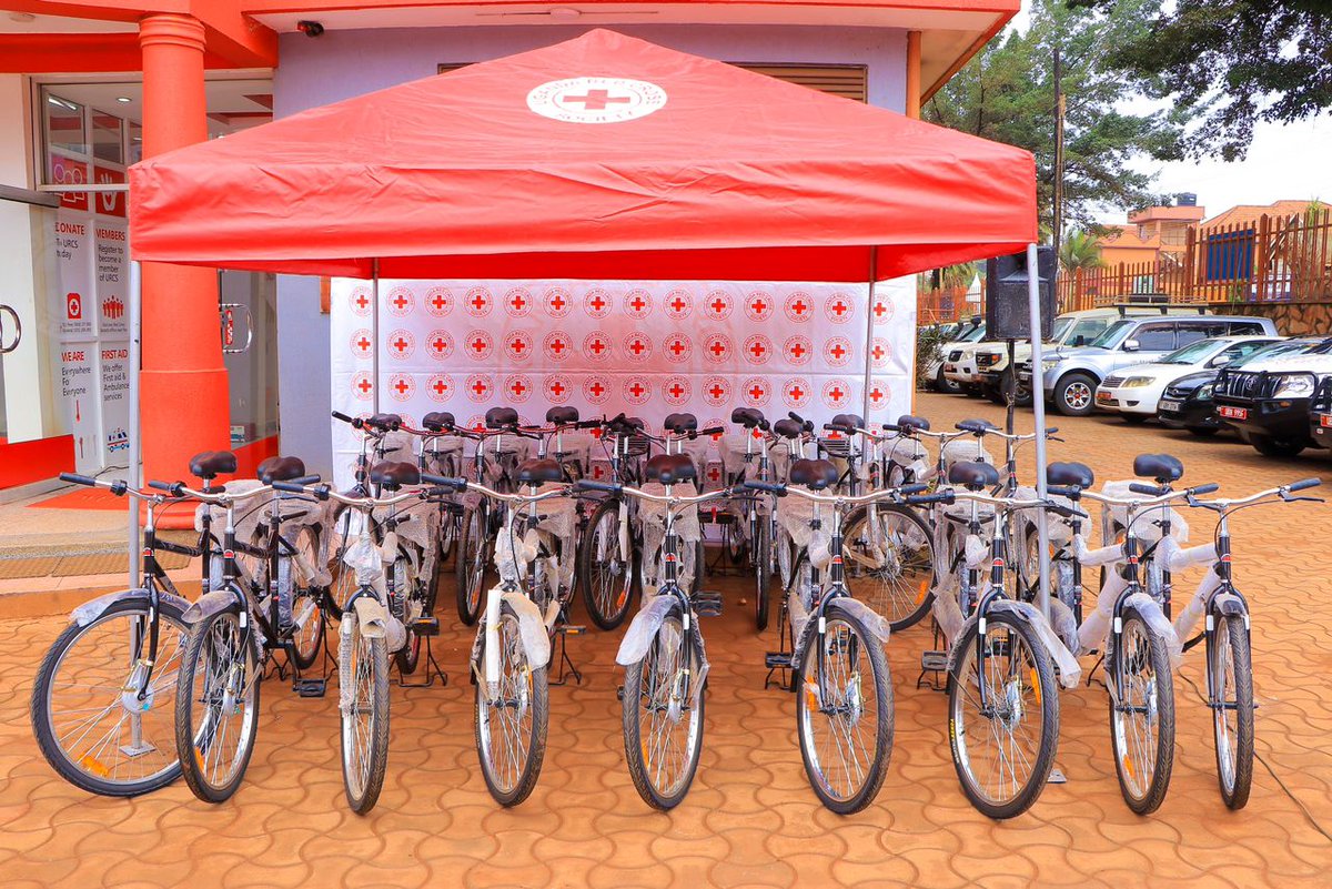 UgandaRedCross's tweet photo. Today, we are launching a bicycle distribution excercise supported by @BuffaloBicycles 

@UgandaRedCross has recieved 1200 bicycles to support our Volunteers in communities to deliver timely services to the people we serve.
@GovUganda @IFRCAfrica 

#Partnerships for #SharedValue https://t.co/KykCVBTwuy