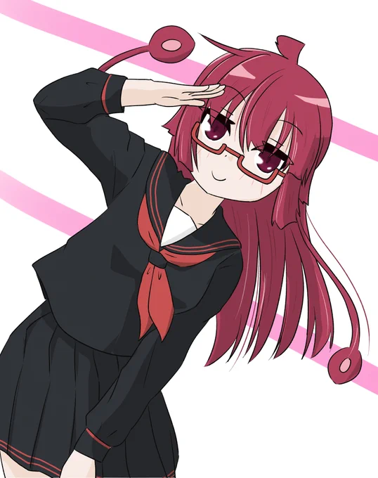 (廿v廿)<けいれいじゃんちょっとななめで挨拶する末っ子#ケムリクサ #irodori 
