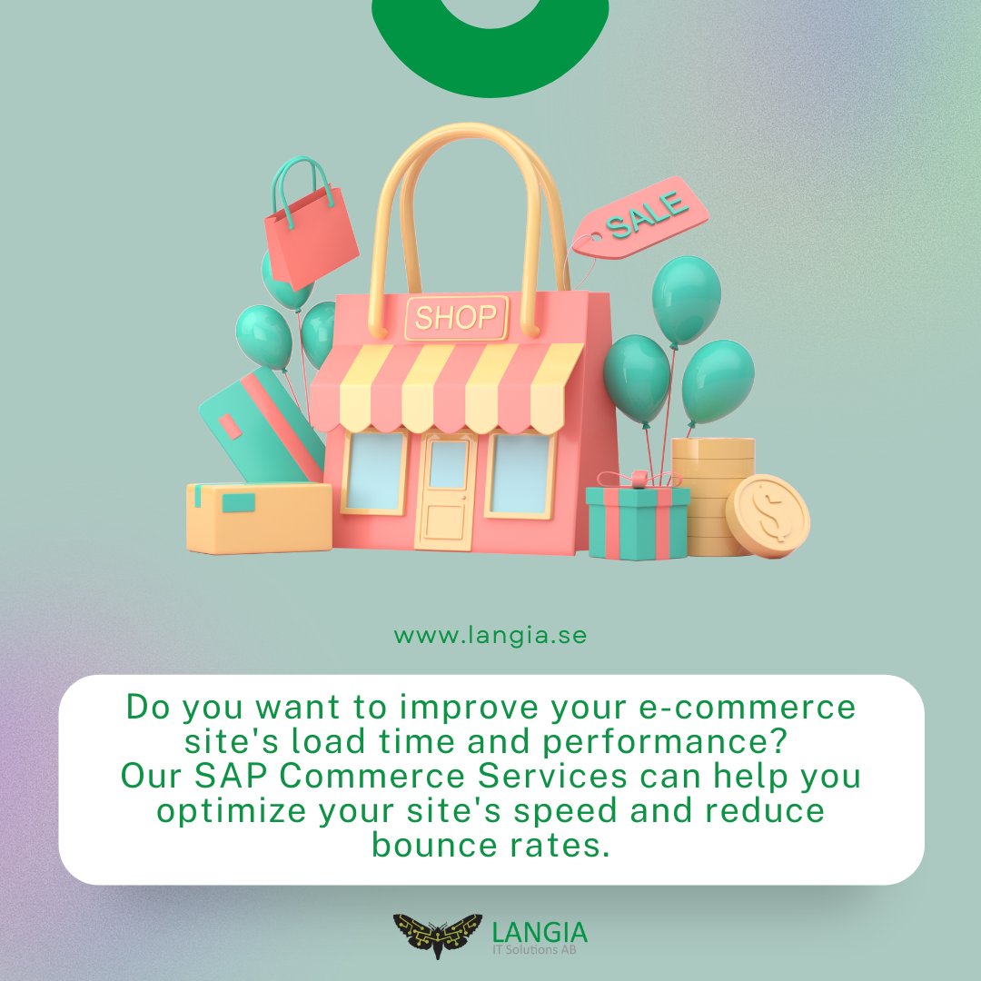 LangiaIT's tweet image. Do you want to improve your e-commerce site&apos;s load time and performance? Our SAP Commerce Services can help you optimize your site&apos;s speed and reduce bounce rates.

#SAPCommerceServices #LoadTimeOptimization #SitePerformance #BounceRateReduction  #sappartner #sapsilverpartner