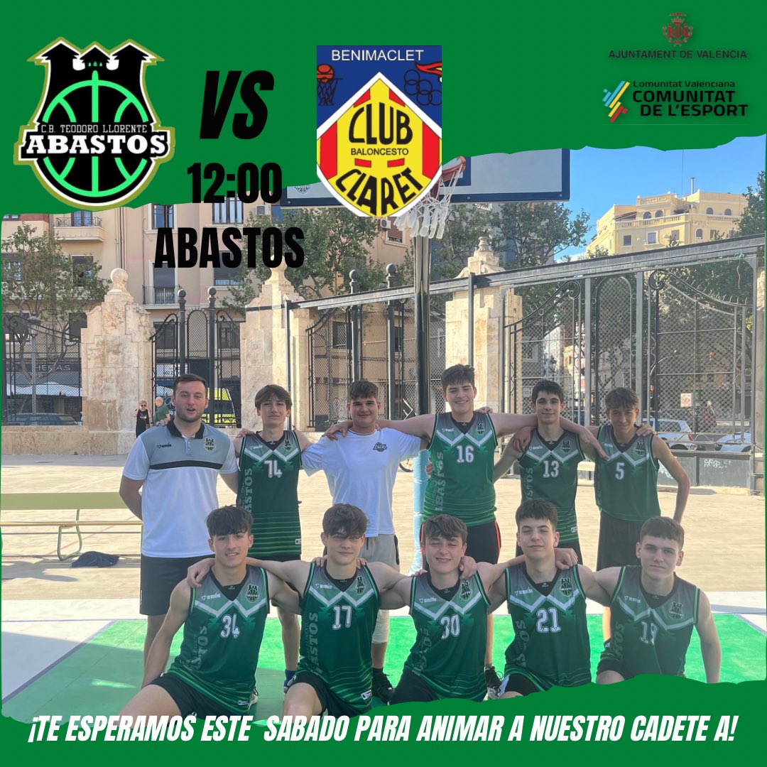 AbastosT's tweet photo. Este sábado por la mañana nuestro Infantil Masculino A y Cadete Masculino A juegan su partido de ida octavos de final en Abastos. Esperamos contar con todo vuestro apoyo para poder sacar un buen resultado de cara al partido de vuelta. Os esperamos! https://t.co/wYVzrRTIcd