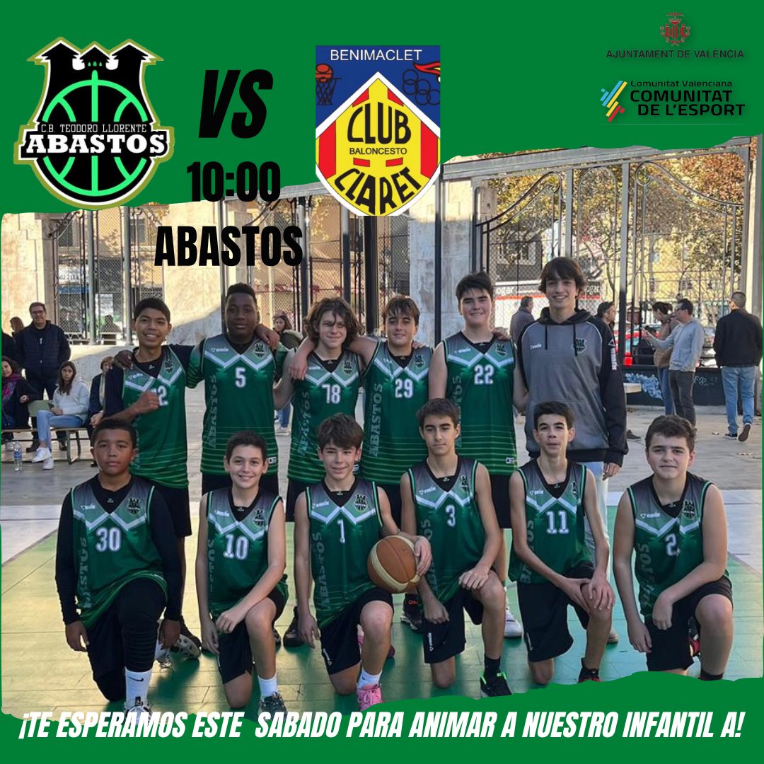 AbastosT's tweet photo. Este sábado por la mañana nuestro Infantil Masculino A y Cadete Masculino A juegan su partido de ida octavos de final en Abastos. Esperamos contar con todo vuestro apoyo para poder sacar un buen resultado de cara al partido de vuelta. Os esperamos! https://t.co/wYVzrRTIcd