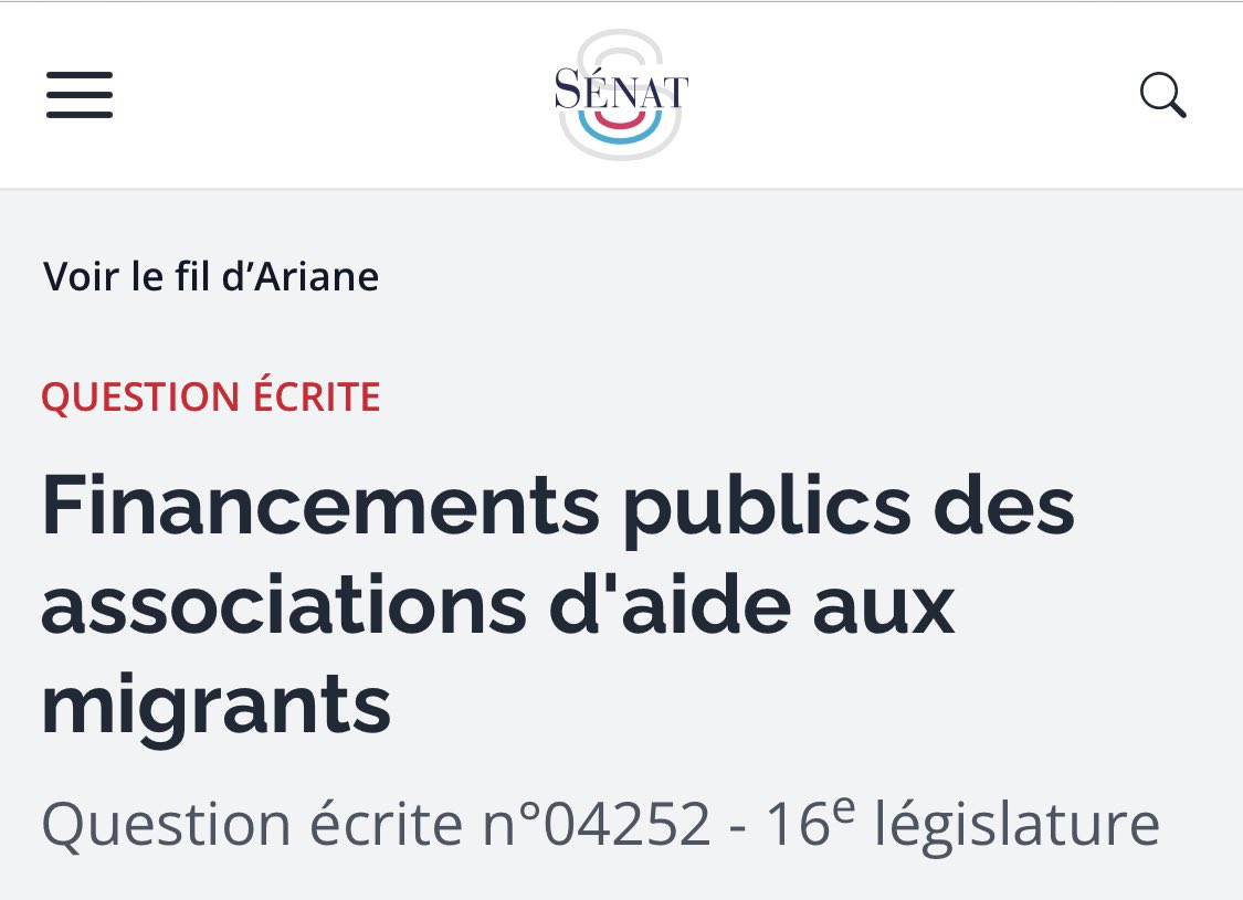 CharlesPrats's tweet photo. 🟣💶 #immigration Les associations d’aide aux migrants ont touché 750 millions d’euros de subventions de la part de l’Etat (hors collectivités territoriales) en 2021.
👉🏻 Réponse toute fraîche (semaine dernière) du ministre de l’intérieur à une question de contrôle posée par la sénatrice @UDI_off Nathalie Goulet @senateur61 
https://t.co/j9TsdGAozv