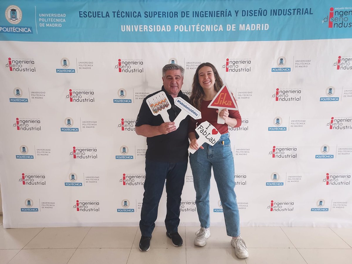 SikaSpain's tweet photo. Nuestros compañeros Laura y Carlos están hoy representando al triángulo  en la Jornada de Puertas Abiertas  de nuestros amigos de la  @etsidi_upm y @FablabEtsidi

#Nuestragente
#WeAreSika
#SikaIndustry https://t.co/Hz1UzmZinI