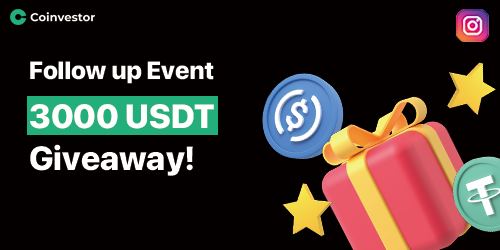 New Giveaway: Coinvestor (USDT)
Total Reward: $3,000 USDT
Rate: ⭐️⭐️⭐️⭐️
Winners: 120 Random
Distribution: within 14 days after ends

Giveaway Link: t.me/GiveawayInspec…

#Giveaway #Giveaways #GiveawayInspector #Coinvestor #USDT #Crypto #Bitcoin