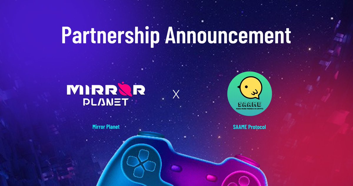 🥳We are thrilled to announce our #partnership with <a href="/Saame_app/">SAAME</a> !
📢<a href="/Saame_app/">SAAME</a> is an AI-powered Instant Messenger (IM) Protocol #Web3 IM
🔛Let's build together！

👇Join us:
app.questn.com/quest/76361963…

#Airdrop 800 $SEXP &amp; 5 NFTPass WL
#Partnership #realplayerdao #Saame