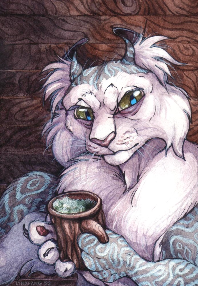 lynxfang_art's tweet photo. ACEO for @Varra_Wolverine 
Pereanna and her destructive addiction https://t.co/NYXU4TfuFy