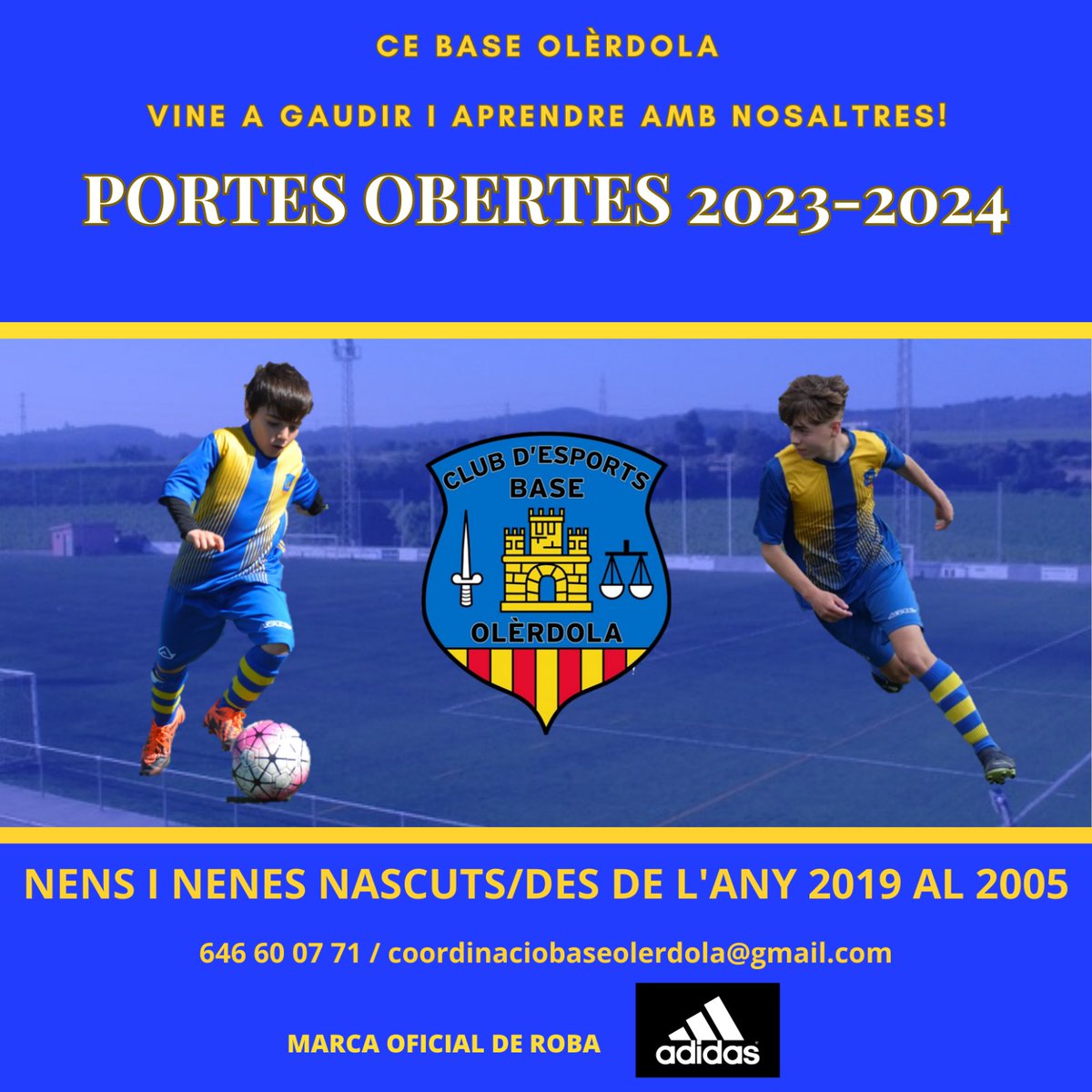 baseolerdola's tweet photo. Ja pots venir a entrenar amb nosaltres!!!
Sol.licita ja la teva prova.
No esperis més!!!
#SomhiBase https://t.co/s1LPBUk5VQ