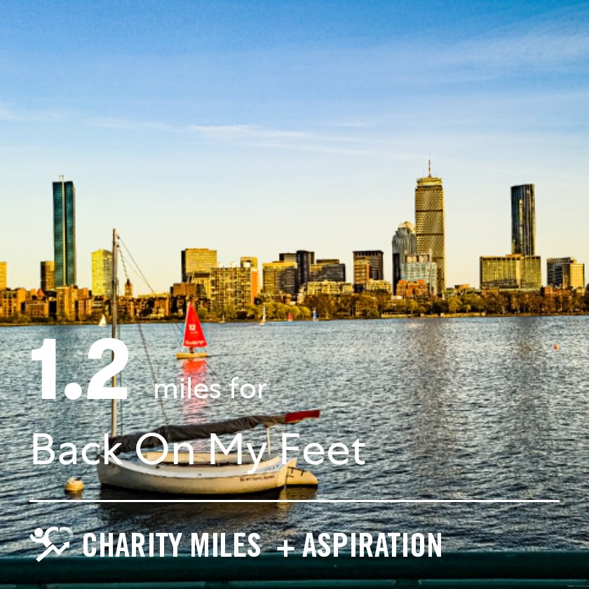 1.2 #running @CharityMiles 4 @backonmyfeet! Thx @Aspiration. #CharityMiles #EveryMileMatters #fitfather/#healthydaddy/#dadbod/#fitboss #thisis42 #fitover40 #urbanlife #urbanfitness #CambMA #Boston. Personal #runoutside #runstreak Day 3248! #stillstreaking #runwithnature.