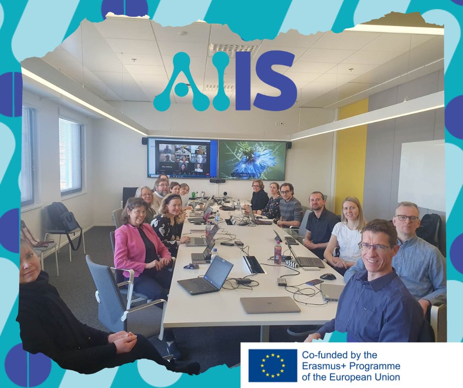 AiisErasmusPlus's tweet photo. Happening Now! On #AIIS project's meeting in Turku we:
- Preparing our new results
- Focusing on maximizing our impact!
Stay tuned for more!

Thank you @UniTurku &amp; @TurkuAMK for hosting our Meeting!

@SIP_USAL, @umons, @uth_gr, @GoDataDriven, @CIBER_ISCIII, @meuskills, @SciFY_org https://t.co/nnxfjNGsh6