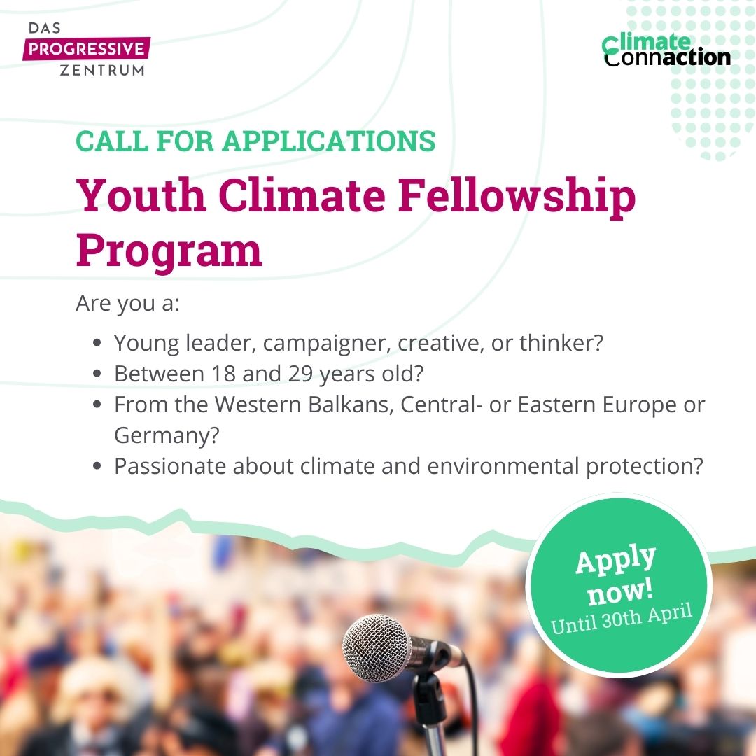 Young voices have been at the forefront of the climate movement, demanding action and driving change. Our new Youth Climate Fellowship Program is here to
💪 empower
📢 amplify &amp;
🌳 help them grow!

See if you are eligible and apply now! ⬇️
progressives-zentrum.org/climate-connac…
