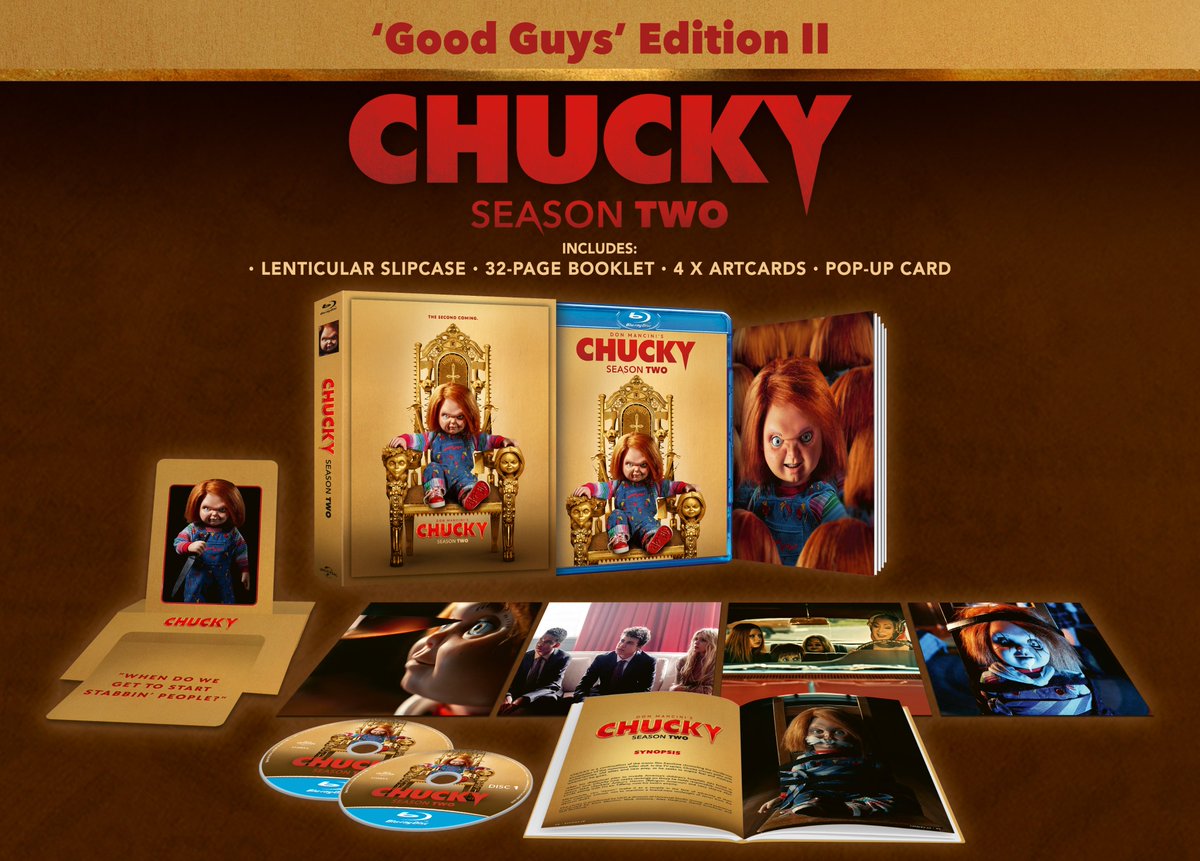 SFXmagazine's tweet image. We have a Chucky bundle up for grabs, including new Child's Play franchise documentary Living With Chucky (out on digital/Blu-ray 24 April) plus a Chucky season 2 Steelbook Blu-ray and Good Guys Edition II Blu-ray (out 15 May)! Follow us and RT this. We'll pick a winner on 19/4.