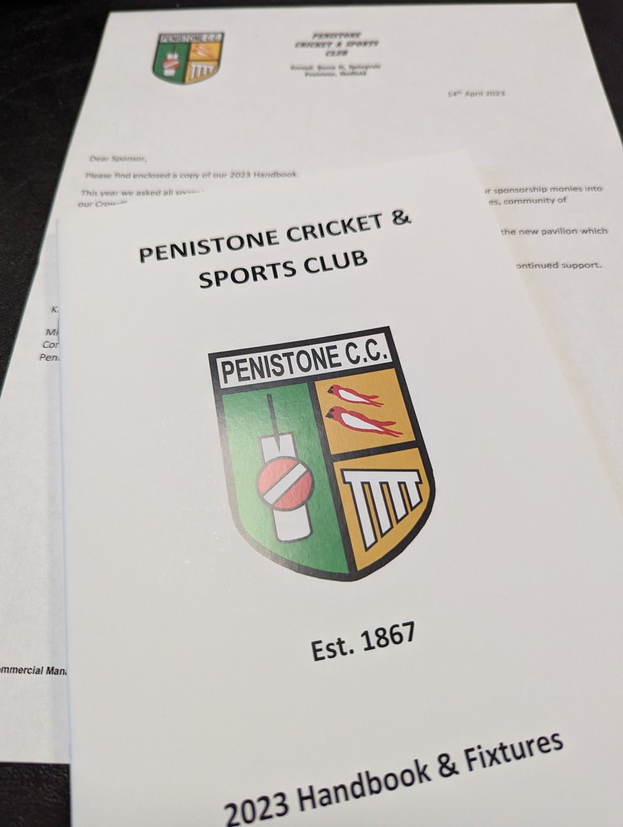 Happy to be sponsoring <a href="/PenistoneCC/">Penistone CC</a> again this season and wishing all teams a successful and enjoyable campaign #hopeitwarmsup