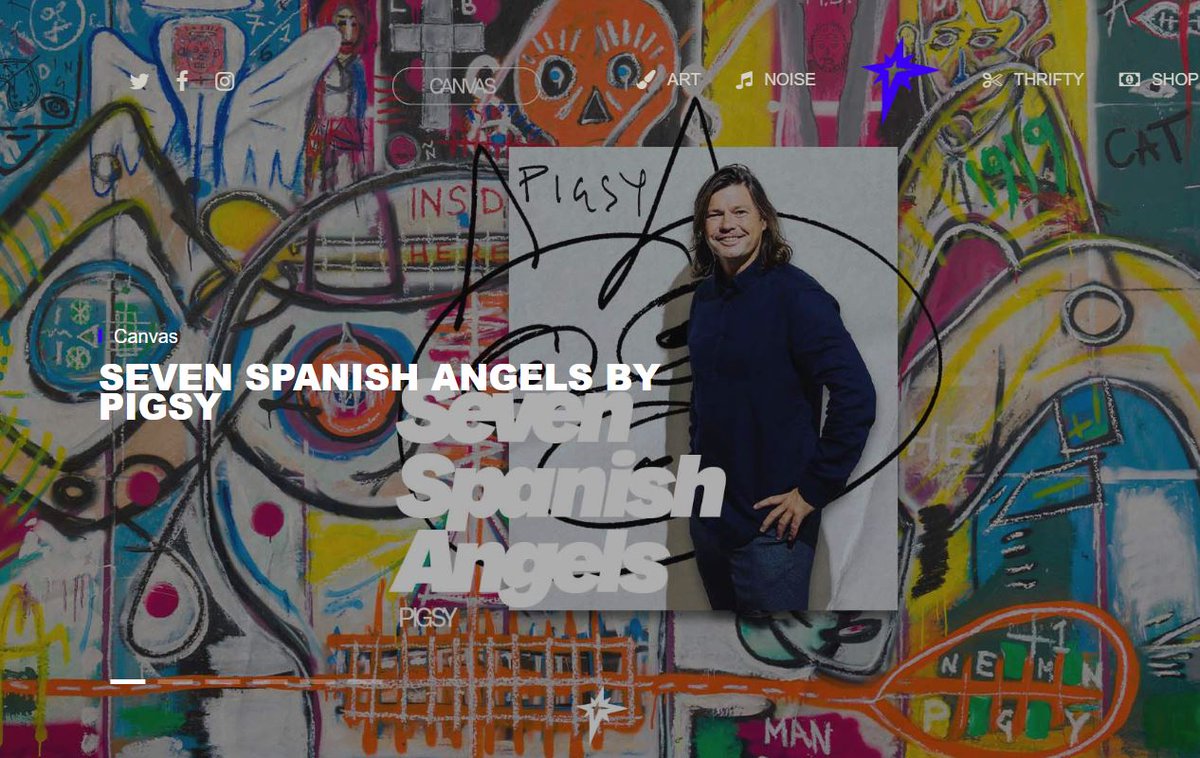 <a href="/RanelaghArts/">Ranelagh Arts</a> You can read more about #SevenSpanishAngels here void.ie/seven-spanish-… <a href="/voidmagazines/">Void Magazine</a> #irishart #irishdesign #pigsy #angels #spanishangels