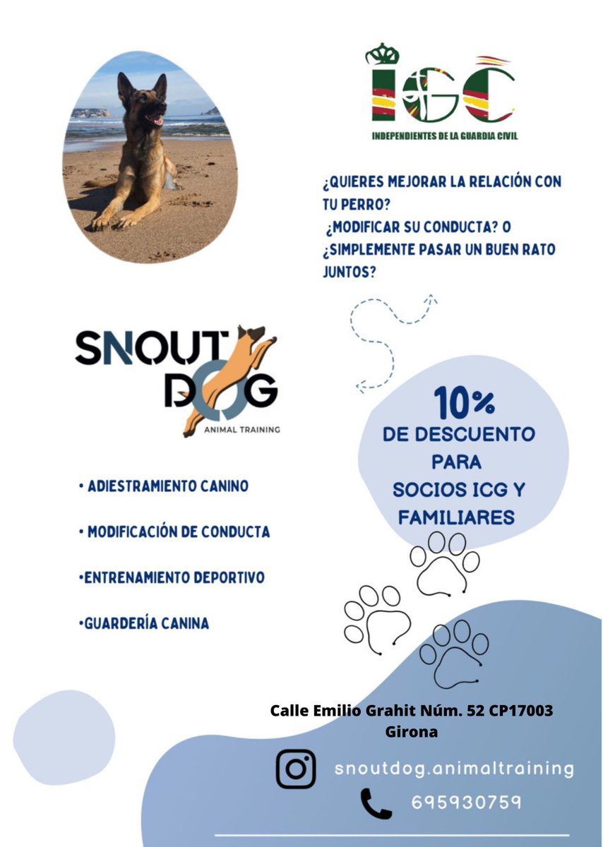 IGCFormacionyAS's tweet photo. Aquí tenemos un nuevo e interesante convenio para los socios de IGC. Los que tengan estás mascotas podrán disfrutar de esta oferta.
#IGC #TuEresIGC https://t.co/70J78I9rmD