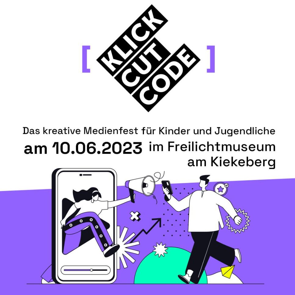 Cool! Ein Medienfest im Landkreis Harburg! \O/ 
Reicht eure Projekte ein! €5000 Preisgelder
Alles "Digitale" kann eingereicht werden, hauptsache kreativ: Code, Film, Musik, Website, Minecraftwelt, egal - her damit!

klickcutcode.de
#klickcutcode #kcc23 #landkreisharburg