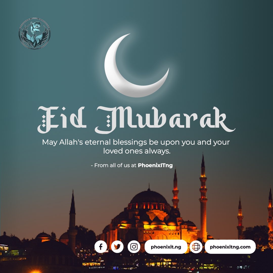 PhoenixITNg's tweet photo. 🎉🕌🌙 Eid Mubarak! 
Wishing you and your loved ones a blessed and joyous celebration. 
May this day bring peace, love, and happiness to your life. 

.
.
.
.

#EidMubarak #Eid2023 #Blessings #FamilyTime #JoyfulCelebration 🙏
#webdesign #design #graphicdesign #webdevelopment https://t.co/4DQE3F0Ah0