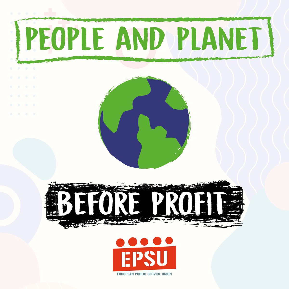 Happy #WorldEarthDay🌍

On this occasion, we highlight the need to move towards a more sustainable and inclusive society.

This is our planet - together with people, they must come before profit. This is what we fight for.