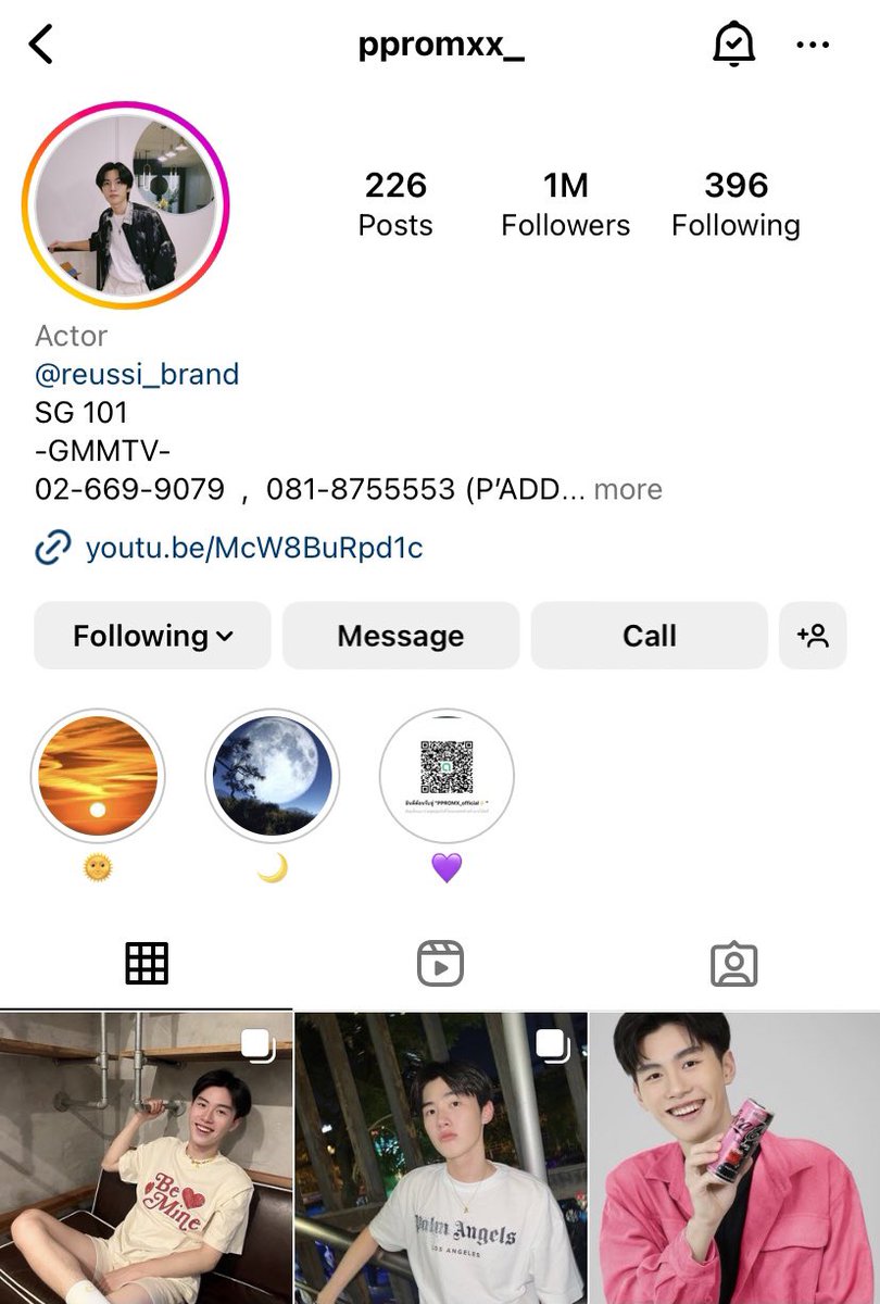 GMMTV's tweet photo. ✨Congrats! @ppromxx_ 
 for 1M followers on IG ✨

#ppromxx_
#GMMTV https://t.co/hsMVzNz5no