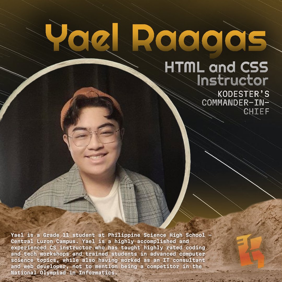 KodesterHQ's tweet photo. 📣 ATTENTION ALL KODESTERKODERS! 📣
Curious ka ba kung sino-sino ang mga magtuturo sa KodesterKode? Meet Yael and Princess, your instructors for this workshop! 🧑‍🚀 https://t.co/JumFCtd2pP