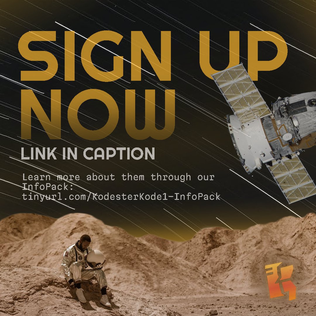 KodesterHQ's tweet photo. 🔗 Sign up: https://t.co/r8lJkNscCu

💡 Learn more about our team through our InfoPack: https://t.co/AddpvNymFo https://t.co/QBOsZePbq4