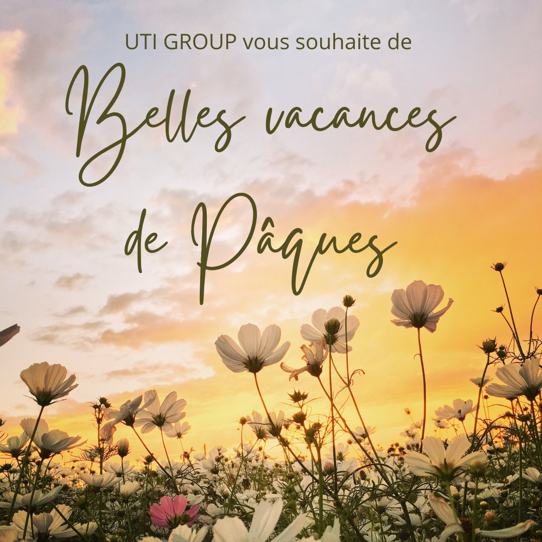 On vous souhaite d'excellentes vacances de Pâques, entourés de vos proches et sous un beau soleil printanier ☀ 💐 🌷 🌺
