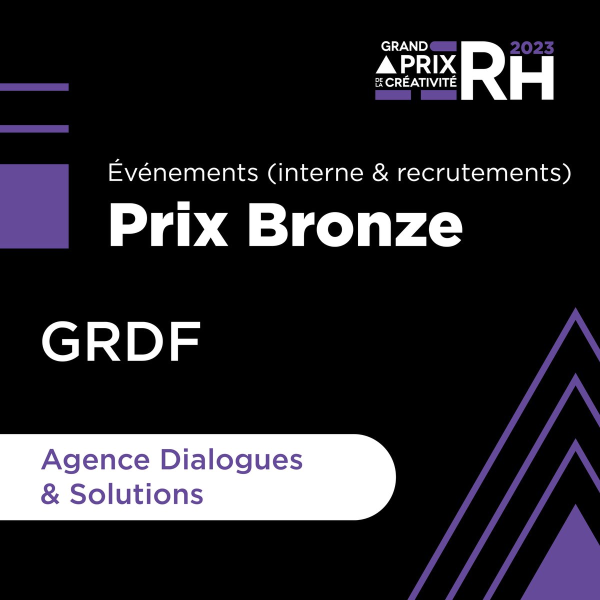 Le prix bronze 🥉 de la catégorie Evénements (interne &amp; recrutement) est attribué à <a href="/GRDF/">GRDF</a> et l’agence <a href="/DialoguesS/">Dialogues&Solutions</a> pour le projet : Metha’Morphose : plein gaz sur la méthanisation

Félicitations pour ce prix 🏆

#CréaRH #Révélation #GPCRH2023 #ACCE