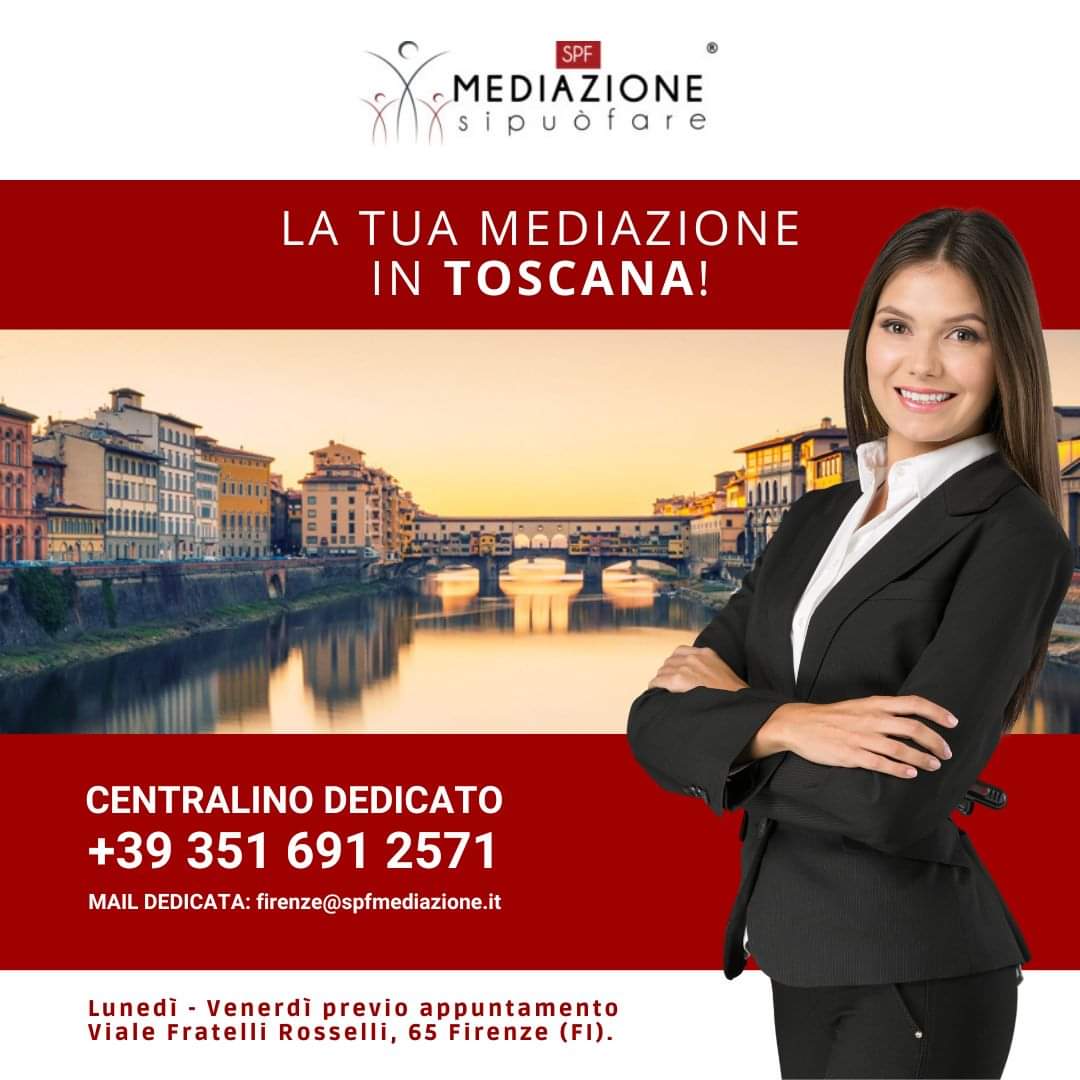 SPF_MEDIAZIONE's tweet photo. S.P.F. Mediazione arriva in #Toscana! Siamo lieti di annunciare l’apertura di un nuovo polo dedicato nella città di #Firenze.
Presso la nuova sede potrete affrontare insieme a noi:
✅ Mediazione Civile e Commerciale
✅ Conciliazione dei Consumatori
✅ Mediazione Familiare https://t.co/pzrz2F5Acp