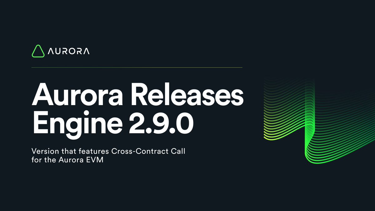 We are proud to announce that the Aurora Engine 2.9.0 is now available on mainnet 🚀

With it, we inaugurate the innovative Cross-Contract Call (XCC) feature. Ethereum-compatible smart contracts  can now interact with Wasm smart contracts within the NEAR ecosystem 🔥