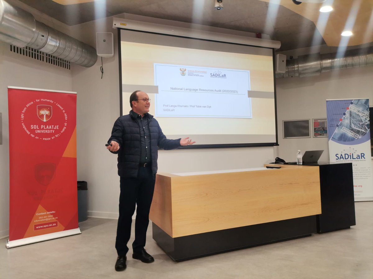 SADiLaR_ZA's tweet photo. We are @MySPU for the Language Resources Audit to engage with management,staff and students with regards to the implementation of the Language Policy Framework for Public Higher Education Institutions.
#LanguageResourcesAudit #multilingualism @MySPU @USAf_ORG https://t.co/eiudg6kO8K