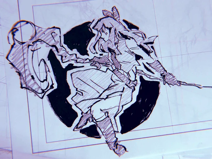 ブルー#魔法少女マジカルデストロイヤーズ #マジデス #fanart #落書き #ぺんてる筆 