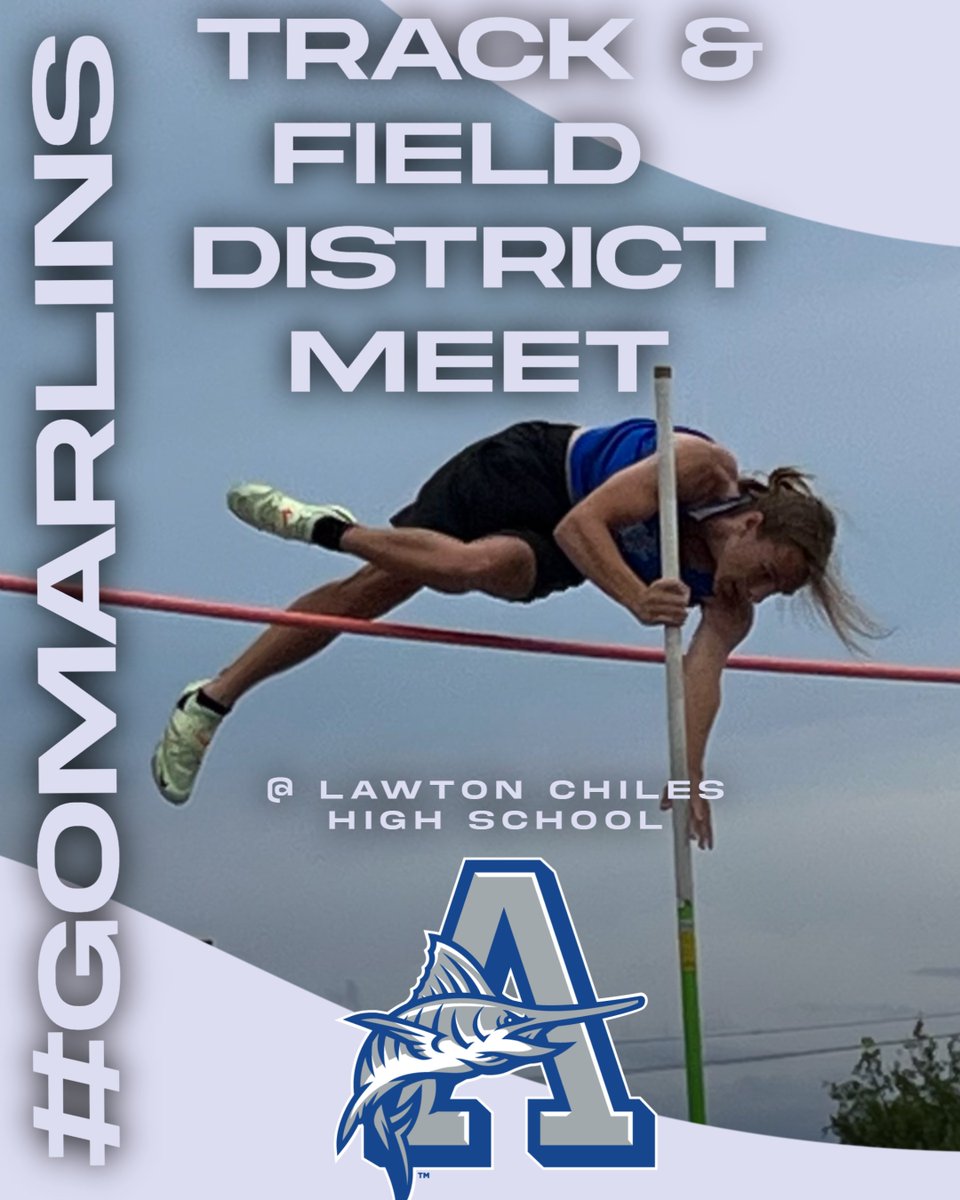 AHS_MARLINS's tweet image. Marlin Track &amp;amp; Field will travel to Lawton Chiles HS for the District Meet.  Let's #GoMarlins