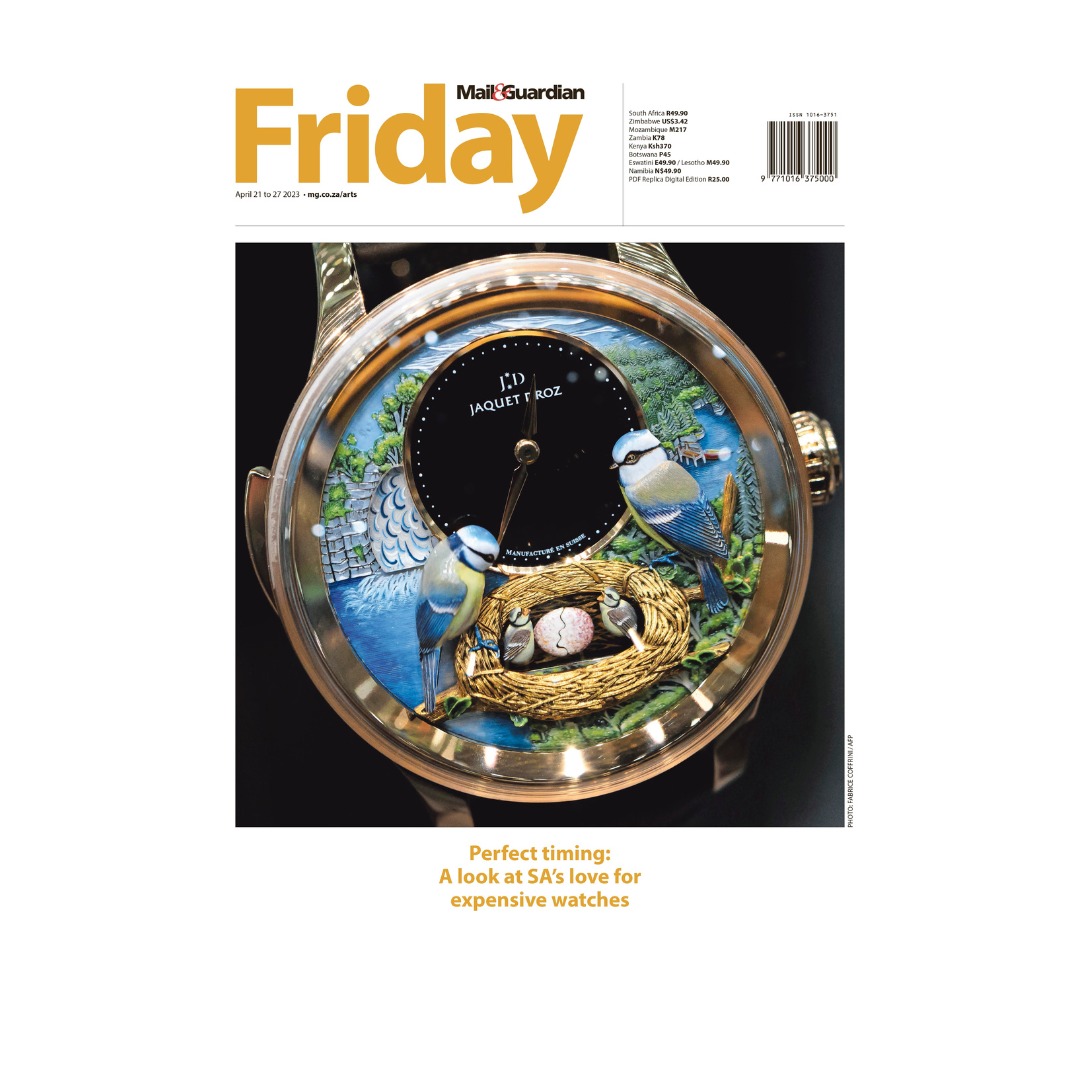 M&G Friday (@mg_friday) on Twitter photo COVER | Luxury timepieces are ticking … watch this space
In this week's issues, we look at how South Africans are buying Rolexes at the same rate as Europeans and Americans.
Get a copy of the paper or subscribe to <a href="/mailandguardian/">Mail & Guardian</a> for more! COVER | Luxury timepieces are ticking … watch this space
In this week's issues, we look at how South Africans are buying Rolexes at the same rate as Europeans and Americans.
Get a copy of the paper or subscribe to <a href="/mailandguardian/">Mail & Guardian</a> for more!