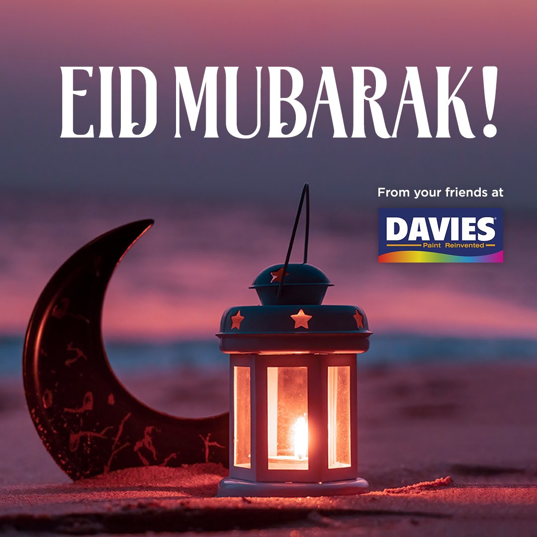 Wishing you EID MUBARAK! 

May Allah grant us the wisdom and kindness to carry on a BRIGHTER PATH. Let this time be filled with reflection, amends, and forgiveness alongside all our brothers and sisters. 

From your friends at Davies Paints.

#DaviesPaints #EidAlFitr #EidMubarak