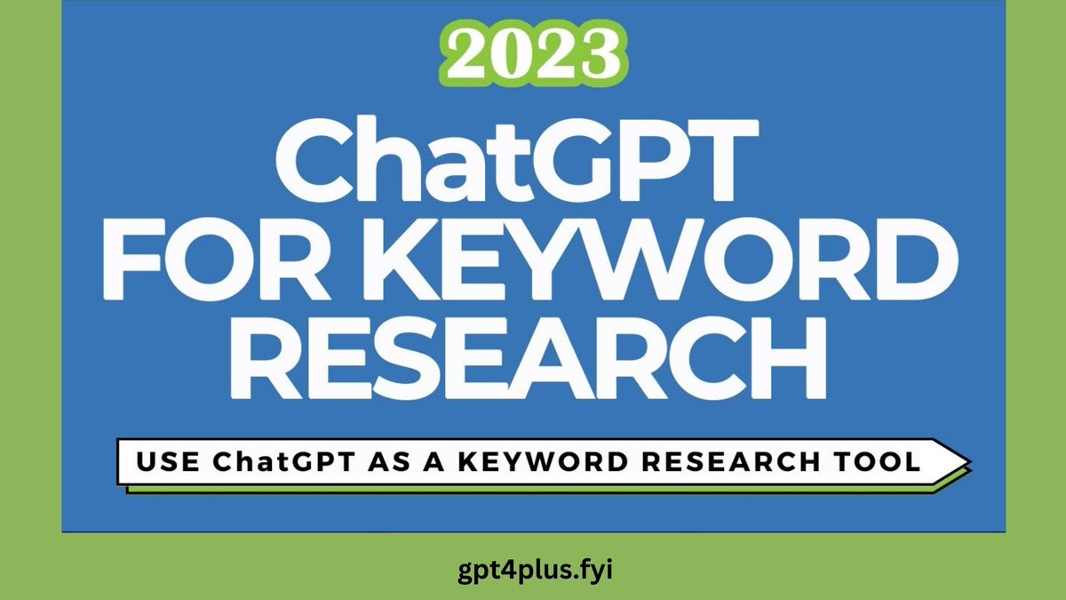 Gpt4Plus's tweet image. How to use ChatGPT for keyword research in 2023. Discover the benefits of using AI-powered tools for SEO, and get step-by-step guidance on how to generate relevant and effective keywords. Plus, explore FAQs on ChatGPT and keyword research. #2023 #Ai

gpt4plus.fyi/how-to-use-cha…