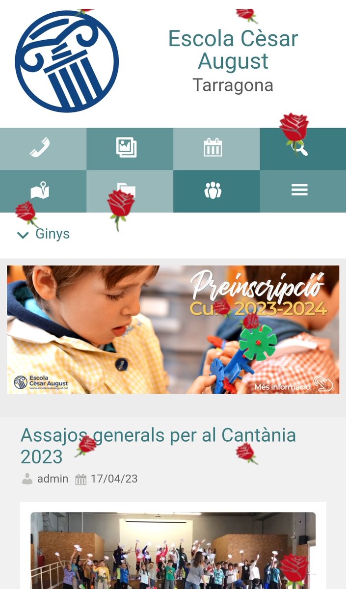 Dparedes27 (@warholsport) on Twitter photo Durant aquesta setmana algunes de les pàgines web del territori esdevenen un pèl diferents. agora.xtec.cat/ceipcesaraugus…  #feliçsantjordi <a href="/educaciocat/">Educació</a> #SantJordi2023 Durant aquesta setmana algunes de les pàgines web del territori esdevenen un pèl diferents. agora.xtec.cat/ceipcesaraugus…  #feliçsantjordi <a href="/educaciocat/">Educació</a> #SantJordi2023