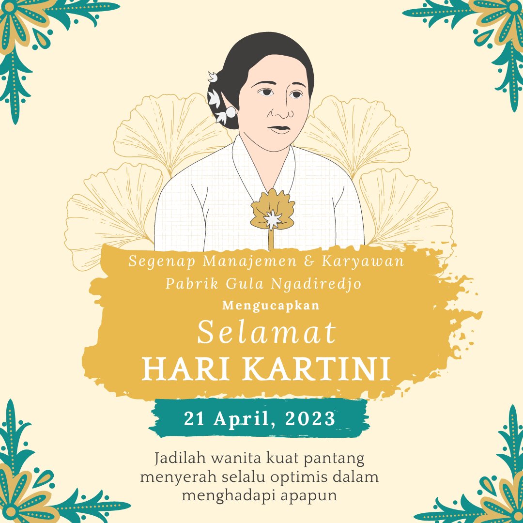pg_ngadiredjo's tweet photo. Raden Ajeng Kartini telah membuka jalan bagi kita untuk menjadi pemimpin yang hebat. Mari kita terus memperjuangkan kesetaraan gender dan meraih kesuksesan dalam karir dan kehidupan. Selamat Hari Kartini untuk semua perempuan hebat di Indonesia! https://t.co/8FW9OTNsZk