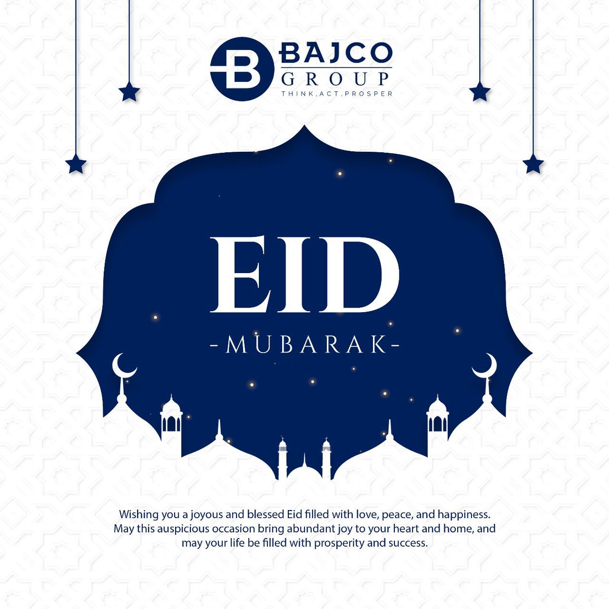 Eid Mubarak! May this Eid bring joy, peace, happiness and prosperity to us all 🌙🤍
