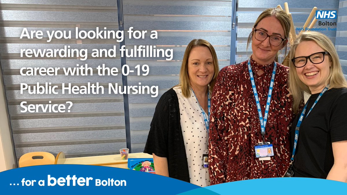 boltonnhsft's tweet photo. We're holding a drop in event today between 10-3pm at Harvey Start Well Children’s Centre.

Are you a registered adult nurse, children’s, mental health or student nurse?

Come visit &amp; find out what opportunities there are.

We'll be bringing you updates on how to join our team. https://t.co/ZPPGfsXL4Y