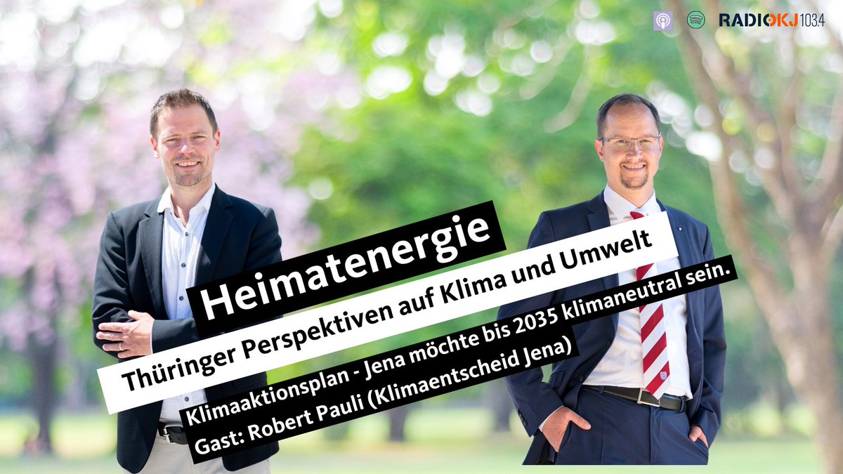 Mit @GottiSlow heute auf OKJ Jena der Bericht zum Klimaaktionsplan der @jenalichtstadt 
Robert Pauli vom @jena_zero ist zu Gast. 
Weitere News zur Trasse Südostlink, der Apfelstädt, und der CO2 Peak Prognose im Stromsektor von @EmberClimate