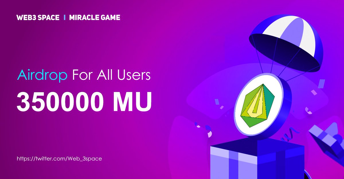 WEB3 Space (@web_3space) on Twitter photo 🥳🥳 $3500 worth Giveaway is happening !
🎁Reward : 350000 $MU Token
TO ENTER:
◾️ Follow <a href="/0xMiracleGame/">MiracleGame</a>
◾️ Finish gleam: wn.nr/qKKWW6f
⌛️End : 26th April
#GleamGiveAway #GiveAway #Airdrop #Crypto #web3 #gleam 🥳🥳 $3500 worth Giveaway is happening !
🎁Reward : 350000 $MU Token
TO ENTER:
◾️ Follow <a href="/0xMiracleGame/">MiracleGame</a>
◾️ Finish gleam: wn.nr/qKKWW6f
⌛️End : 26th April
#GleamGiveAway #GiveAway #Airdrop #Crypto #web3 #gleam